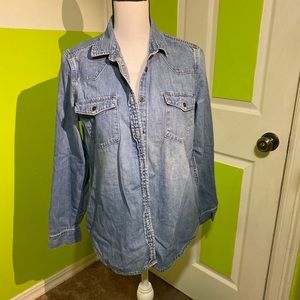 Gap Denim Button Down Top